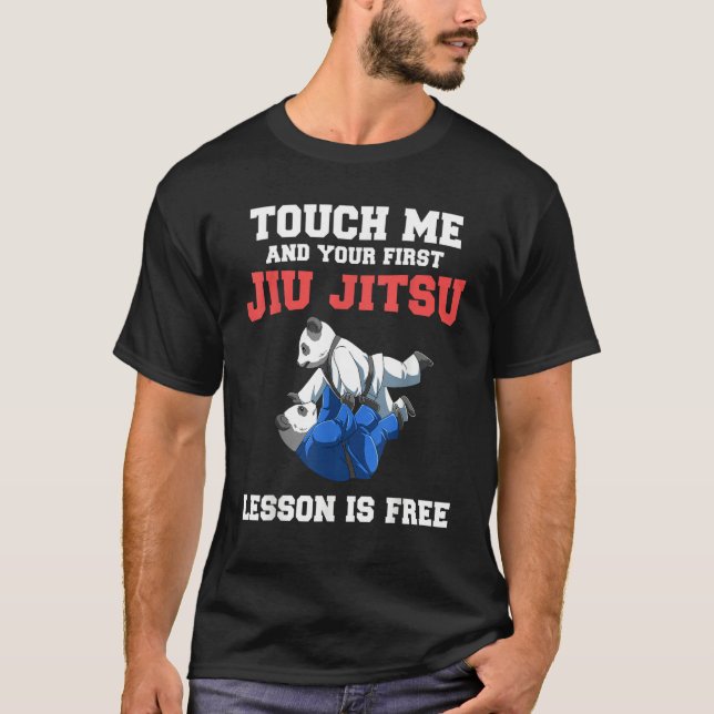 Jiu Jitsu Lesson  BJJ Grappling Pandas T-Shirt (Vorderseite)