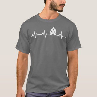 Jiu Jitsu Lifeline Heartbeat Liebe T-Shirt