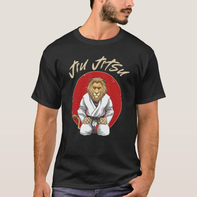 Jiu Jitsu Lion Brazilian Jiu Jitsu and Grappling T-Shirt (Vorderseite)