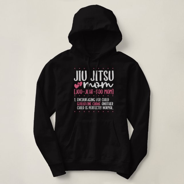 Jiu Jitsu Mama Jiujitsu BJJ Brasilianischer Jiu Ji Hoodie (Design vorne)