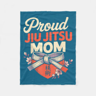 Jiu Jitsu Mama Mutter Retro Fleecedecke