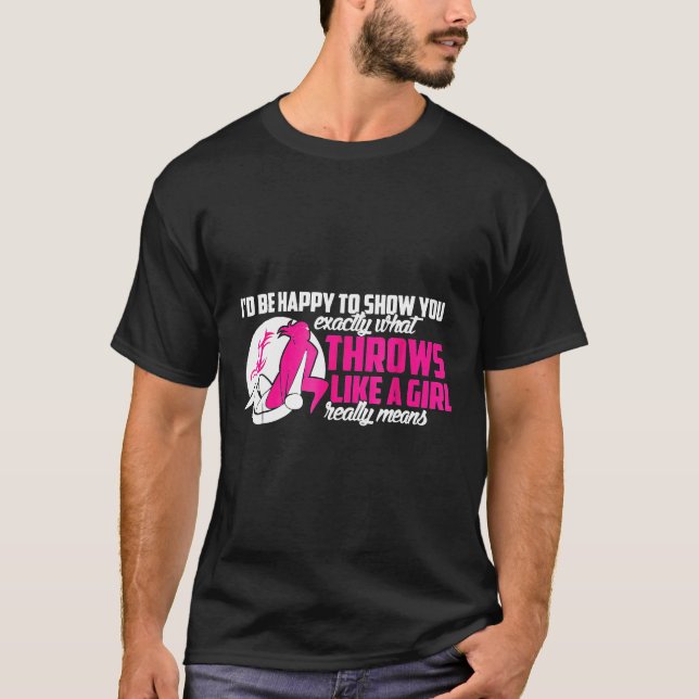 Jiu Jitsu - Niedlich Jiu Jitsu Girl - Throws like  T-Shirt (Vorderseite)