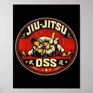 Jiu Jitsu OSS brasilianische Kampfsportarten Kampf Poster