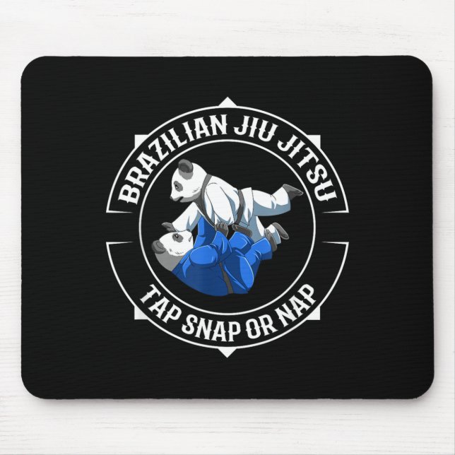 Jiu Jitsu Panda - Lass uns rollen Mousepad (Vorne)