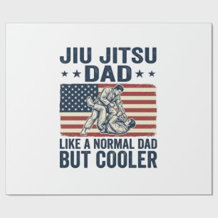 Jiu Jitsu Papa Vintage Flag Shirt Design_1 Geschenkpapier