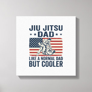 Jiu Jitsu Papa Vintage Flag Shirt Design_1 Leinwanddruck
