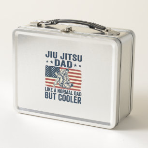 Jiu Jitsu Papa Vintage Flag Shirt Design_1 Metall Brotdose