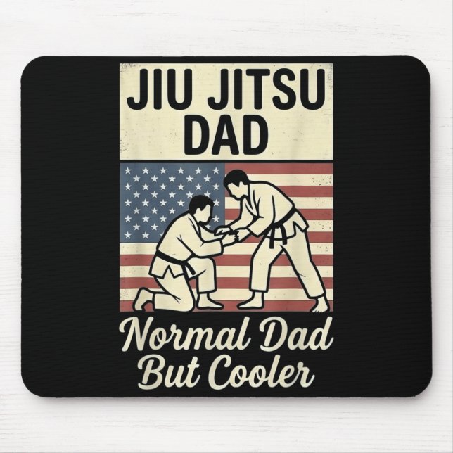 Jiu Jitsu Papa wie ein normaler Papa, aber cooler  Mousepad (Vorne)