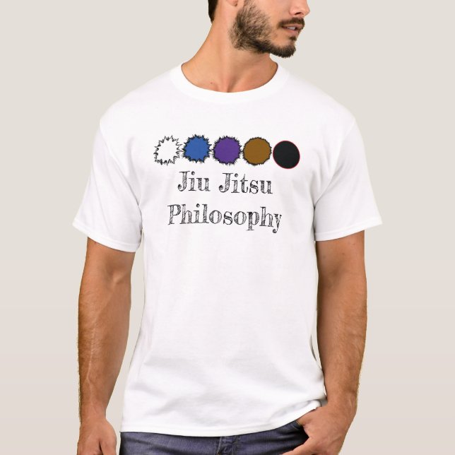 Jiu Jitsu Philosophie Von Weiß bis Schwarz Belt T-Shirt (Vorderseite)