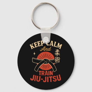 Jiu Jitsu Retro Vintage Bleib ruhig und trainiere Schlüsselanhänger