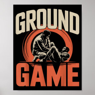 Jiu Jitsu Retro Vintage Bodenkampf Poster