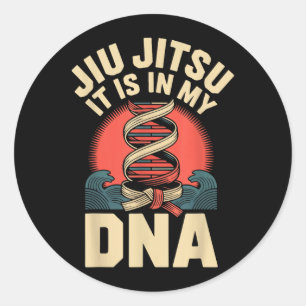 Jiu Jitsu Retro Vintage Jiu Jitsu Es steckt in mei Runder Aufkleber