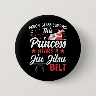 Jiu Jitsu Retro Vintage Vergiss Glas Schuhe Dies Button