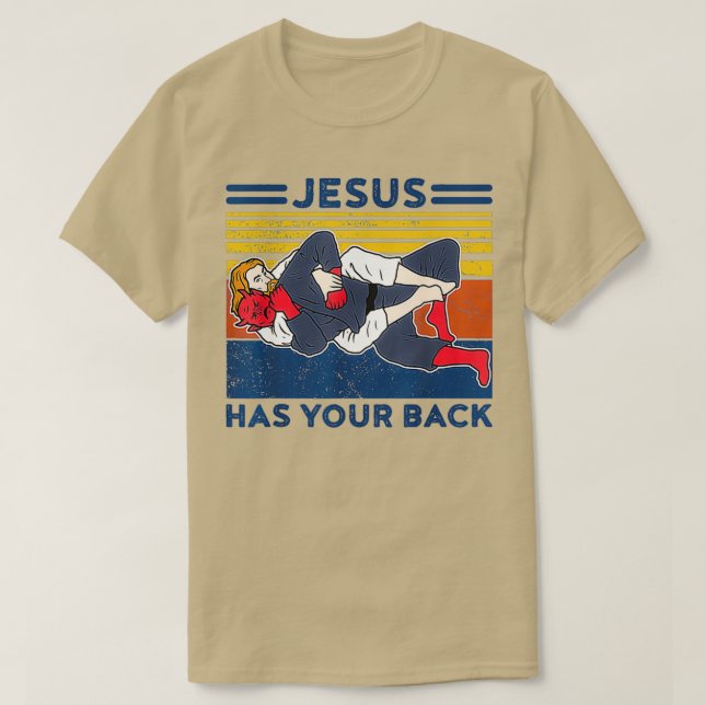 Jiu jitsu s jesus hat Ihren Rücken mens bjj Mixed  T-Shirt (Design vorne)
