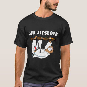 Jiu Jitsu Shirt Sloth Funny Black Belt Kampfkunst