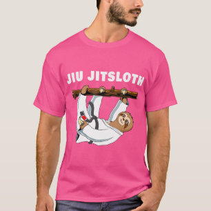 Jiu Jitsu Shirt Sloth Funny Black Belt Kampfkunst