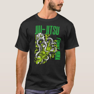 Jiu Jitsu Space Monster Rocket Ship Grapple Mixed T-Shirt