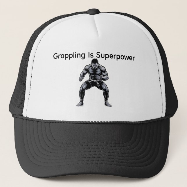 Jiu-Jitsu Style Vector Art Cap Truckerkappe (Vorderseite)