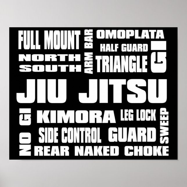 Jiu Jitsu Terminologie Poster (Vorne)