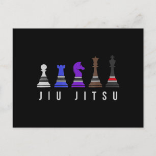 Jiu-Jitsu-Training Schach, Geschenk BJJ mit Text. Postkarte
