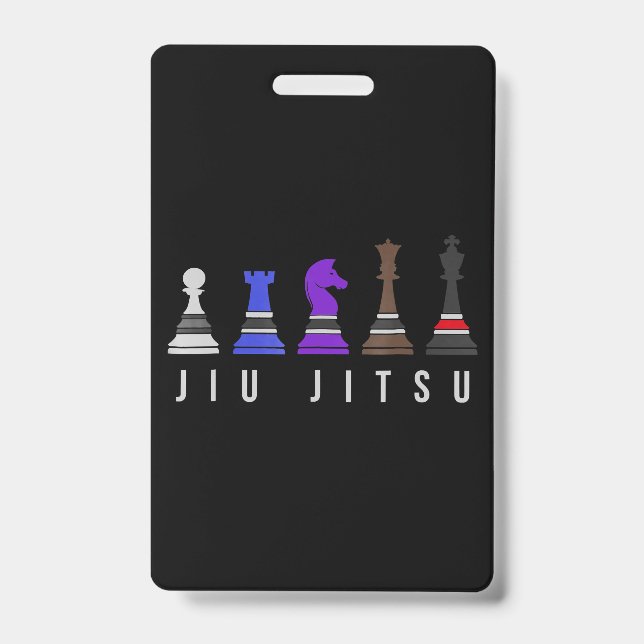 jiu jitsu    Trainingschach, Geschenk bjj mit Text Ausweis (Vorderseite)
