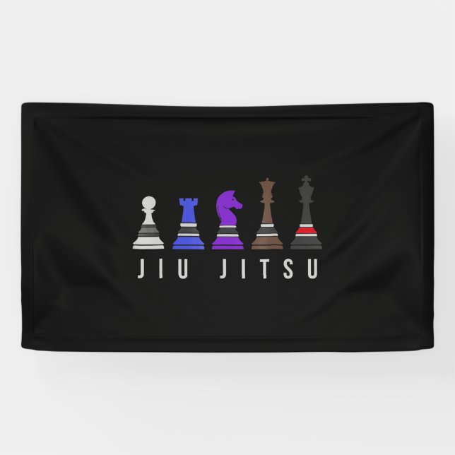 jiu jitsu    Trainingschach, Geschenk bjj mit Text Banner (Horizontal)