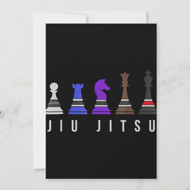 jiu jitsu    Trainingschach, Geschenk bjj mit Text Dankeskarte (Vorderseite)