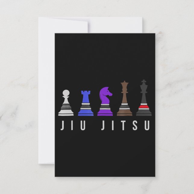 jiu jitsu    Trainingschach, Geschenk bjj mit Text Einladung (Vorderseite)