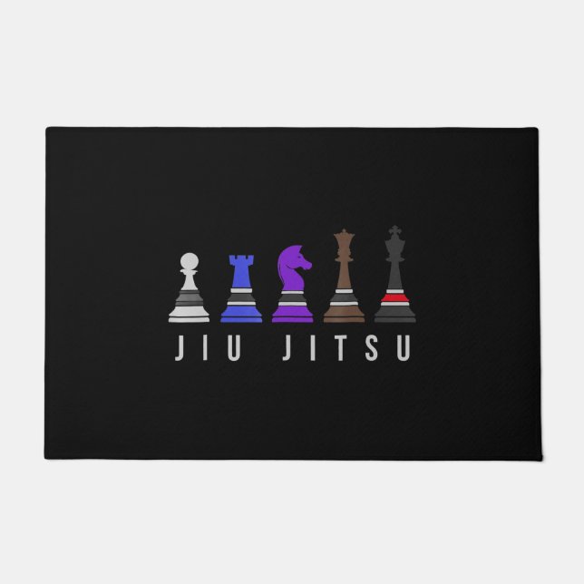 jiu jitsu    Trainingschach, Geschenk bjj mit Text Fußmatte (Vorderseite)