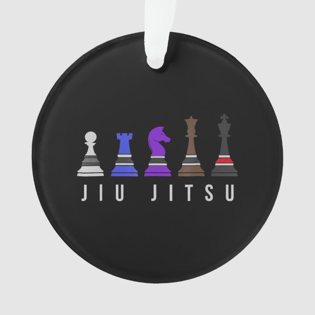jiu jitsu    Trainingschach, Geschenk bjj mit Text Ornament (Vorderseite)
