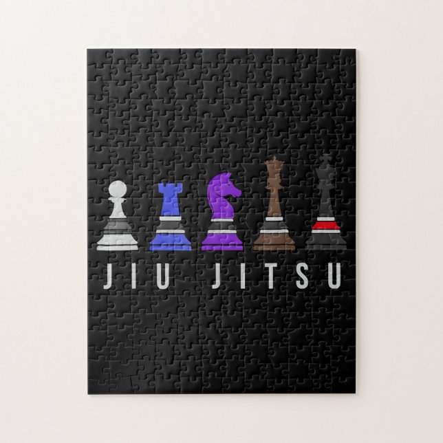 jiu jitsu    Trainingschach, Geschenk bjj mit Text Puzzle (Vertikal)