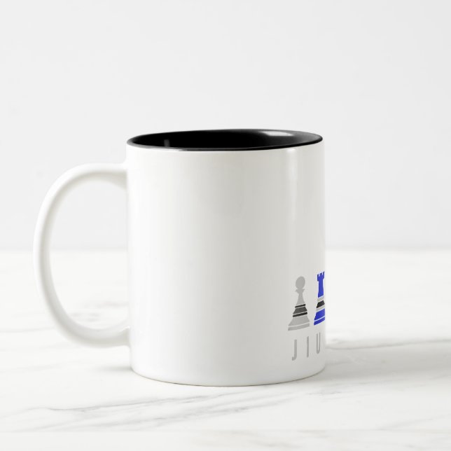 jiu jitsu    Trainingschach, Geschenk bjj mit Text Zweifarbige Tasse (Links)