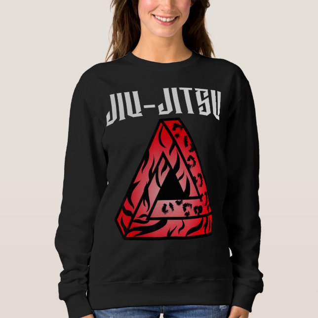 Jiu Jitsu Tribal Gracie Triangle Bjj Grapple Sweatshirt (Vorderseite)