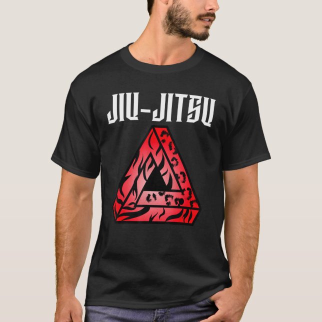 Jiu Jitsu Tribal Gracie Triangle Bjj Grapple T-Shirt (Vorderseite)