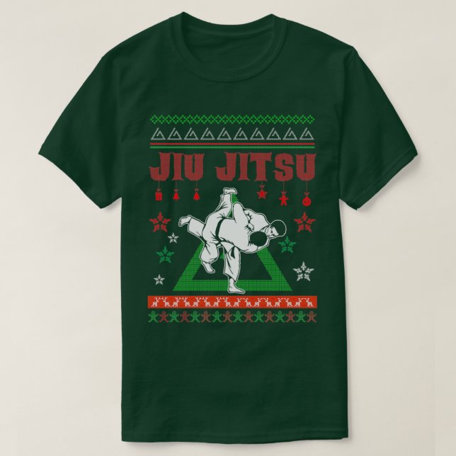 Jiu Jitsu Ugly Christmas Sweater 1 T-Shirt (Design vorne)