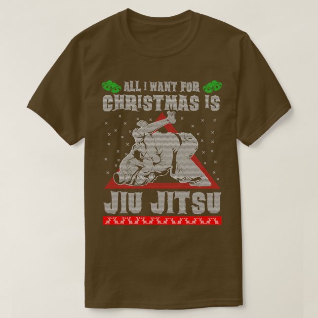 Jiu Jitsu Ugly Christmas Sweater T-Shirt (Design vorne)