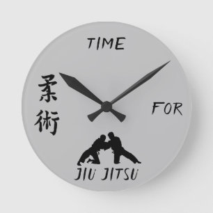 Jiu-Jitsu Uhrgeschenk Runde Wanduhr
