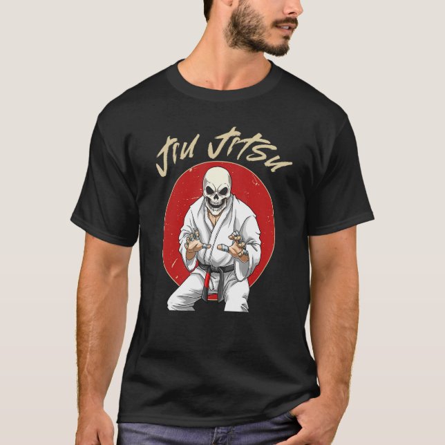 Jiu Jitsu und Grappling Bjj Skeleton in Brasilien T-Shirt (Vorderseite)