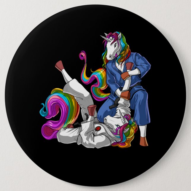 Jiu-Jitsu Unicorns Button (Vorderseite)