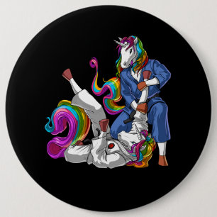 Jiu-Jitsu Unicorns Button