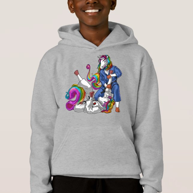 Jiu-Jitsu-Unicorns Hoodie (Vorderseite)