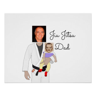 Jiu Jitsu Vater Benutzerdefinierte Foto und handge Poster