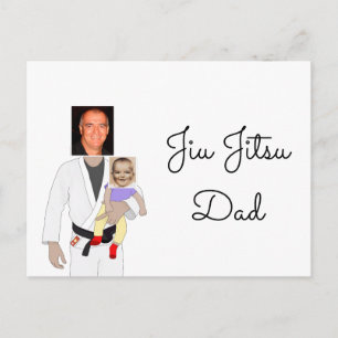 Jiu Jitsu Vater Benutzerdefinierte Foto und handge Postkarte