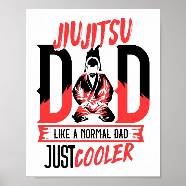 Jiu Jitsu Vater wie ein normaler Vater gerade Cool Poster (Vorne)
