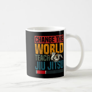 Jiu Jitsu Vintage Retro Ändere Die Welt Lehre Jiu Kaffeetasse