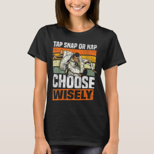 Jiu Jitsu Vintage Retro Tippen Schnappen Oder Schl T-Shirt