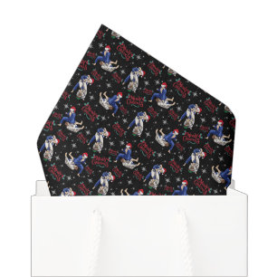 Jiu Jitsu Weihnachts-Tissuepapier in Schwarz Seidenpapier