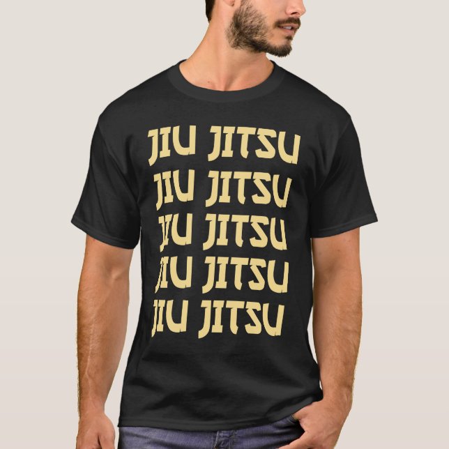 Jiu Jitsu Wiederholen Text MIXED MARTIAL ARTS Muay T-Shirt (Vorderseite)