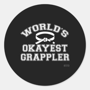 Jiu Jitsu World's Tokest Grappler Bjj Runder Aufkleber
