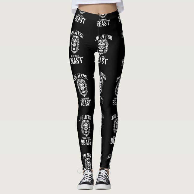 Jiu Jitsu Zug wie ein Beast-BJJ-MIXED MARTIAL ARTS Leggings (Vorderseite)